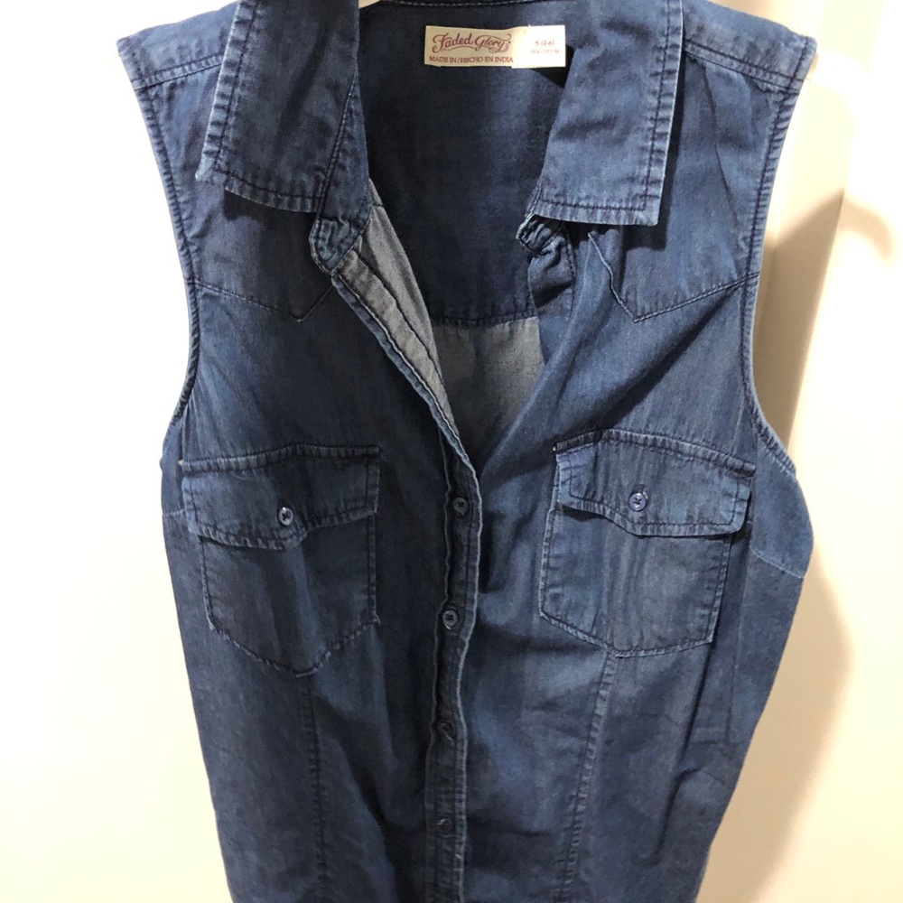 Jean jacket vest